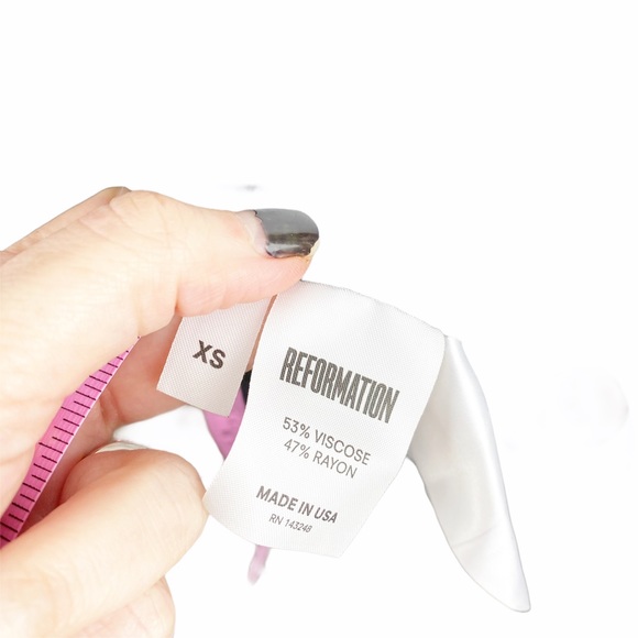 REFORMATION Addy Black Wrap Midi Dress XS - Picture 8 of 11